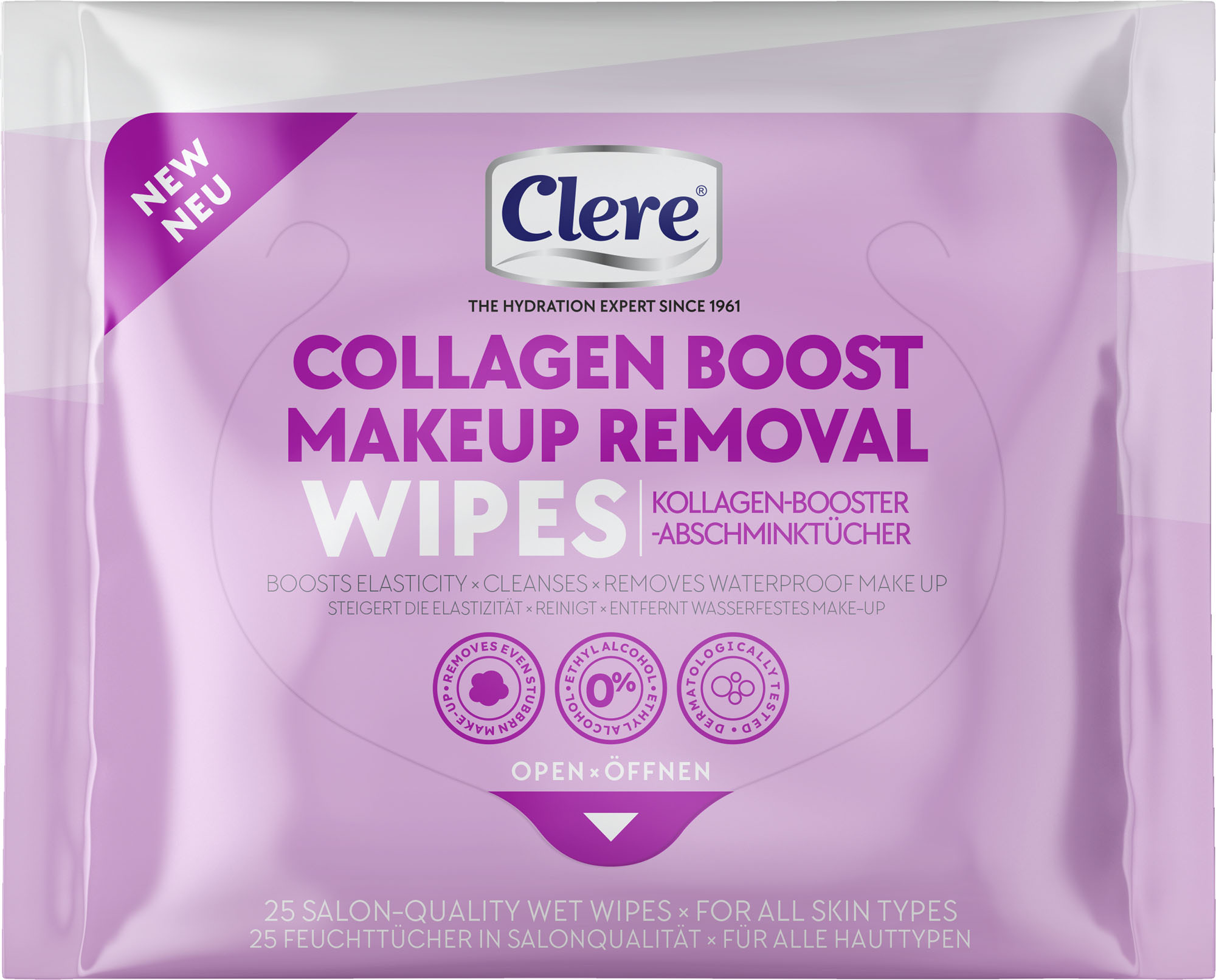 clere collagen makeup remover wipes