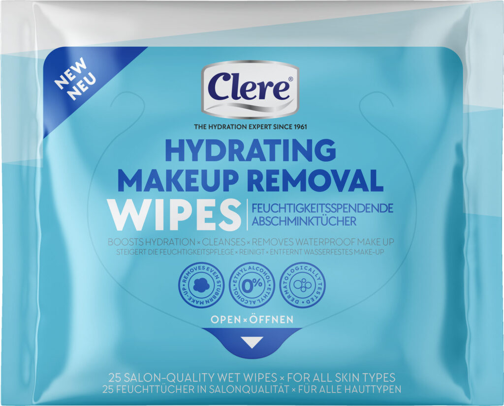 clere hydrating makeup remover wipes