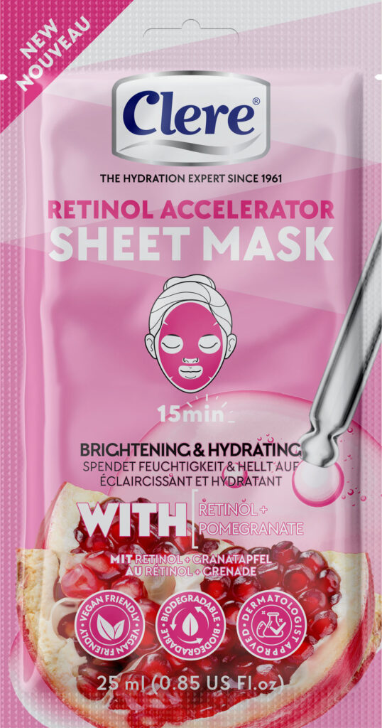 clere retinol accelerator face mask