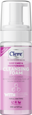 60703101 clere deep care facial cleansing foam